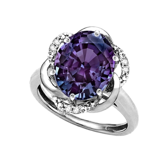 Star K � Large Oval 12x10mm Simulated Alexandrite Knot Big Stone Ring