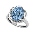 thumbnail image 1 of Star K � Large Oval 12x10mm Simulated Aquamarine Knot Big Stone Ring, 1 of 8
