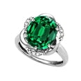 thumbnail image 1 of Star K � Large Oval 12x10mm Simulated Emerald Knot Big Stone Ring, 1 of 9