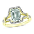 thumbnail image 1 of Star K� Octagon Emerald Cut 8x6 Genuine Aquamarine Vintage Look Split Shank Ring, 1 of 9