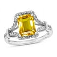 thumbnail image 1 of Star K� Octagon Emerald Cut 8x6 Genuine Citrine Vintage Look Split Shank Ring, 1 of 9