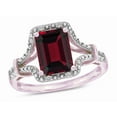 thumbnail image 1 of Star K� Octagon Emerald Cut 8x6 Genuine Garnet Vintage Look Split Shank Ring, 1 of 9