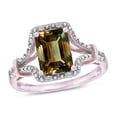 thumbnail image 1 of Star K� Octagon Emerald Cut 8x6 Genuine Smoky Quartz Vintage Look Split Shank Ring, 1 of 9