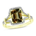 thumbnail image 1 of Star K� Octagon Emerald Cut 8x6 Genuine Smoky Quartz Vintage Look Split Shank Ring, 1 of 9