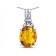 thumbnail image 1 of Star K � Oval 10x8 Genuine Citrine Fashion Pendant Necklace, 1 of 9