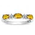 thumbnail image 1 of Star K � Oval 5x3 Genuine Citrine three stone oval band, 1 of 9