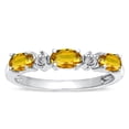 thumbnail image 1 of Star K � Oval 5x3 Genuine Citrine three stone oval band, 1 of 9