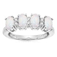 thumbnail image 1 of Star K� Oval 5x3 Genuine Opal 4 Four Stone Band Ring, 1 of 9