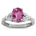 thumbnail image 1 of Star K � Oval 8x6 Created Pink Sapphire Marquee Design Engagement Promise Ring, 1 of 9