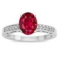 thumbnail image 1 of Star K � Oval 8x6 Created Ruby Channel Set Engagement Promise Ring, 1 of 9