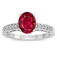 thumbnail image 1 of Star K � Oval 8x6 Created Ruby Channel Set Engagement Promise Ring, 1 of 9