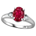 thumbnail image 1 of Star K � Oval 8x6 Created Ruby Love Promise Ring, 1 of 9