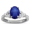 thumbnail image 1 of Star K � Oval 8x6 Created Star Sapphire Marquee Design Engagement Promise Ring, 1 of 9