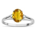 thumbnail image 1 of Star K � Oval 8x6 Genuine Citrine Split Shank Three Stone Engagement Promise Ring, 1 of 9