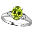 thumbnail image 1 of Star K � Oval 8x6 Genuine Peridot Love Promise Ring, 1 of 9