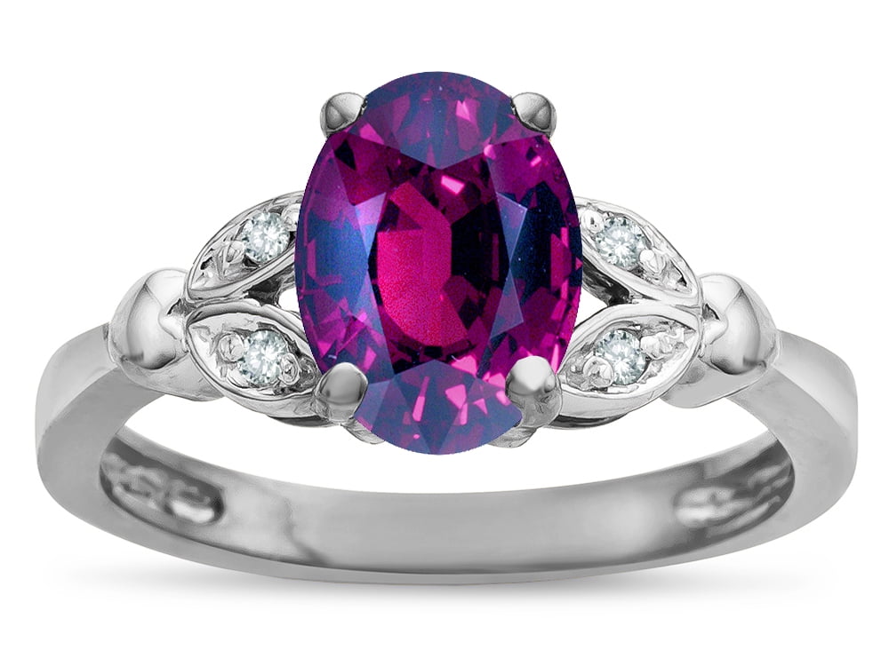 Star K Oval 8x6 Genuine Rhodolite Marquee Design Engagement Promise ...