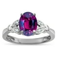 thumbnail image 1 of Star K � Oval 8x6 Genuine Rhodolite Marquee Design Engagement Promise Ring, 1 of 9