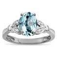 thumbnail image 1 of Star K � Oval 8x6 Genuine Sky Blue Topaz Marquee Design Engagement Promise Ring, 1 of 9