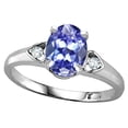 thumbnail image 1 of Star K � Oval 8x6 Genuine Tanzanite Love Promise Ring, 1 of 9