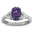 thumbnail image 1 of Star K � Oval 8x6 Simulated Alexandrite Marquee Design Engagement Promise Ring, 1 of 9