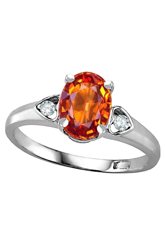 � Oval 8x6 Simulated Orange Mexican Fire Opal Love Promise Ring