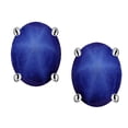 thumbnail image 1 of Star K� Oval 8x6mm Created Star Sapphire Earrings Studs, 1 of 9