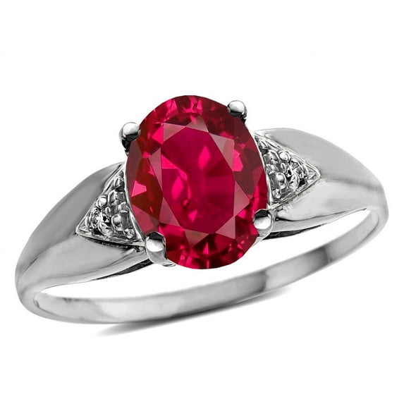 Star K � Oval 9x7 Created Ruby trillion miracle setting wide band Ring