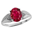 thumbnail image 1 of Star K � Oval 9x7 Created Ruby trillion miracle setting wide band Ring, 1 of 9