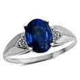 thumbnail image 1 of Star K � Oval 9x7 Created Sapphire trillion miracle setting wide band Ring, 1 of 9