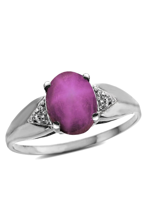 � Oval 9x7 Created Star Ruby trillion miracle setting wide band Ring