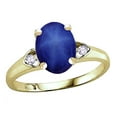 thumbnail image 1 of Star K� Oval 9x7 Created Star Sapphire Three 3 Stone Heart Engagement Promise Wedding Ring, 1 of 8