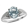 thumbnail image 1 of Star K � Oval 9x7 Genuine Aquamarine trillion miracle setting wide band Ring, 1 of 9