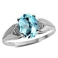 thumbnail image 1 of Star K � Oval 9x7 Genuine Sky Blue Topaz trillion miracle setting wide band Ring, 1 of 9