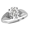 thumbnail image 1 of Star K � Oval 9x7 Genuine White Topaz trillion miracle setting wide band Ring, 1 of 9