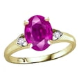 thumbnail image 1 of Star K� Oval 9x7 Simulated Pink Tourmaline Three 3 Stone Heart Engagement Promise Wedding Ring, 1 of 8