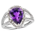 thumbnail image 1 of Star K � Pear Shape 11x8mm Genuine Amethyst Halo Split Shank Big Stone Ring, 1 of 9