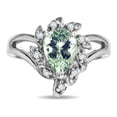 thumbnail image 1 of Star K � Pear Shape 8x6 Green Amethyst Halo Split Shank Ring, 1 of 9