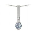 thumbnail image 1 of Star K � Round 6mm Genuine Aquamarine Bar Pendant Necklace, 1 of 9