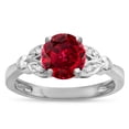 thumbnail image 1 of Star K � Round 7mm Created Ruby Marquee Design Promise Engagement Ring, 1 of 9