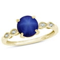 thumbnail image 1 of Star K� Round 7mm Created Star Sapphire Vintage Antique Look Engagement Promise Ring, 1 of 8