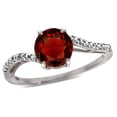 thumbnail image 1 of Star K � Round 7mm Garnet Bypass solitaire engagement promise ring, 1 of 9