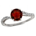 thumbnail image 1 of Star K � Round 7mm Garnet Bypass solitaire engagement promise ring, 1 of 9