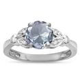 thumbnail image 1 of Star K � Round 7mm Genuine Aquamarine Marquee Design Promise Engagement Ring, 1 of 9