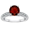 thumbnail image 1 of Star K� Round 7mm Genuine Garnet Antique Vintage Style Solitaire Engagement Promise Ring, 1 of 9