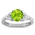 thumbnail image 1 of Star K � Round 7mm Genuine Peridot Marquee Design Promise Engagement Ring, 1 of 9