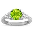 thumbnail image 1 of Star K � Round 7mm Genuine Peridot Marquee Design Promise Engagement Ring, 1 of 9