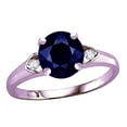 thumbnail image 1 of Star K� Round 7mm Genuine Sapphire Three 3 Stone Heart Engagement Promise Wedding Ring, 1 of 8