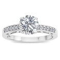 thumbnail image 1 of Star K � Round 7mm Genuine White Topaz Channel Set Engagement Promise Ring, 1 of 9
