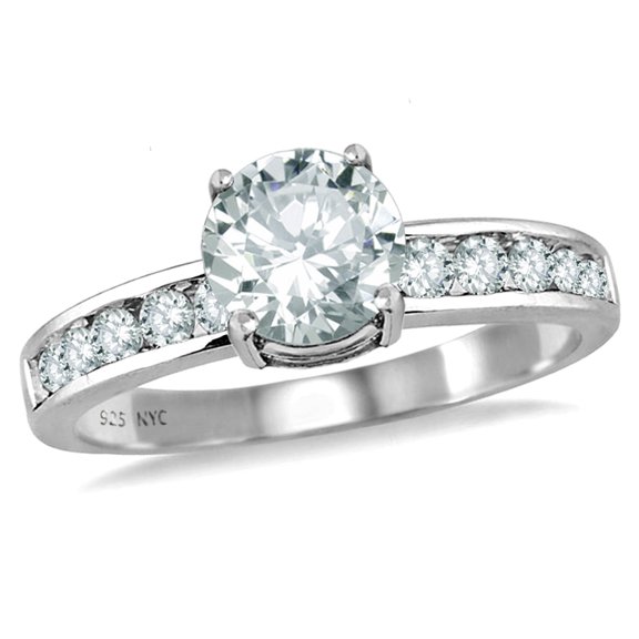 Star K� Round 7mm Genuine White Topaz Ring