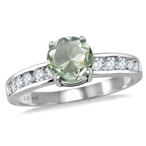 Star K� Round 7mm Green Amethyst Ring